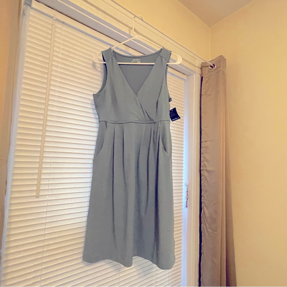 Women's Aster Crossover Dress in Bluebird - Picture 6 of 6